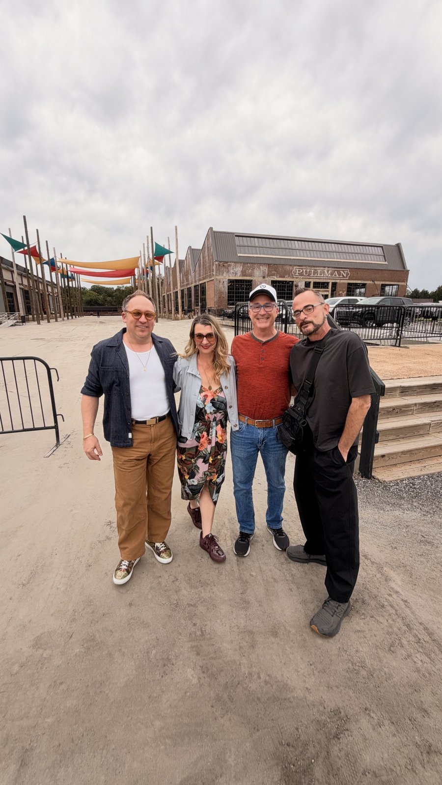 Justin Frederico, April of Scent Trunk, Travis McIntosh and Ken outside the Pullman building at FUMED Atlanta